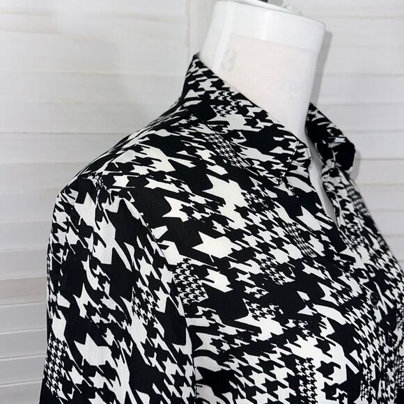 Chico’s Tunic Size 2 (12) Houndstooth Lightweight Flowy - Picture 5 of 16